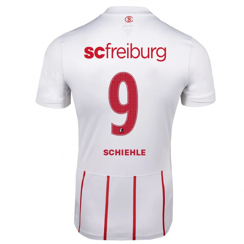 Danxen Niño Camiseta Yanis Schiehle #9 Blanco Rojo Amarillo 2ª Equipación 2026/27 La Camisa