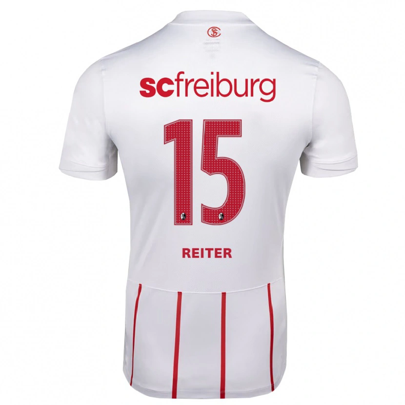 Danxen Niño Camiseta Vincent Reiter #15 Blanco Rojo Amarillo 2ª Equipación 2026/27 La Camisa