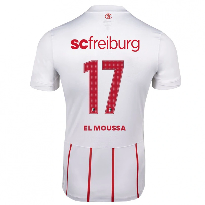 Danxen Niño Camiseta Barack El Moussa #17 Blanco Rojo Amarillo 2ª Equipación 2026/27 La Camisa