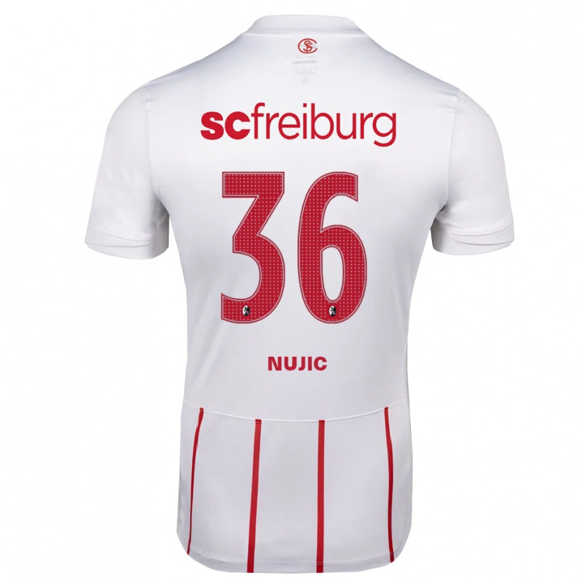 Danxen Niño Camiseta Luka Nujic #36 Blanco Rojo Amarillo 2ª Equipación 2026/27 La Camisa