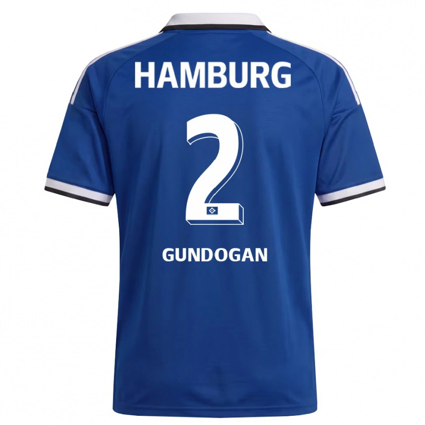 Danxen Niño Camiseta Haci Gündogan #2 Blanco Azul 2ª Equipación 2026/27 La Camisa