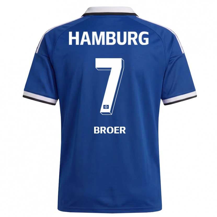 Danxen Niño Camiseta Yannick Tim Bröer #7 Blanco Azul 2ª Equipación 2026/27 La Camisa
