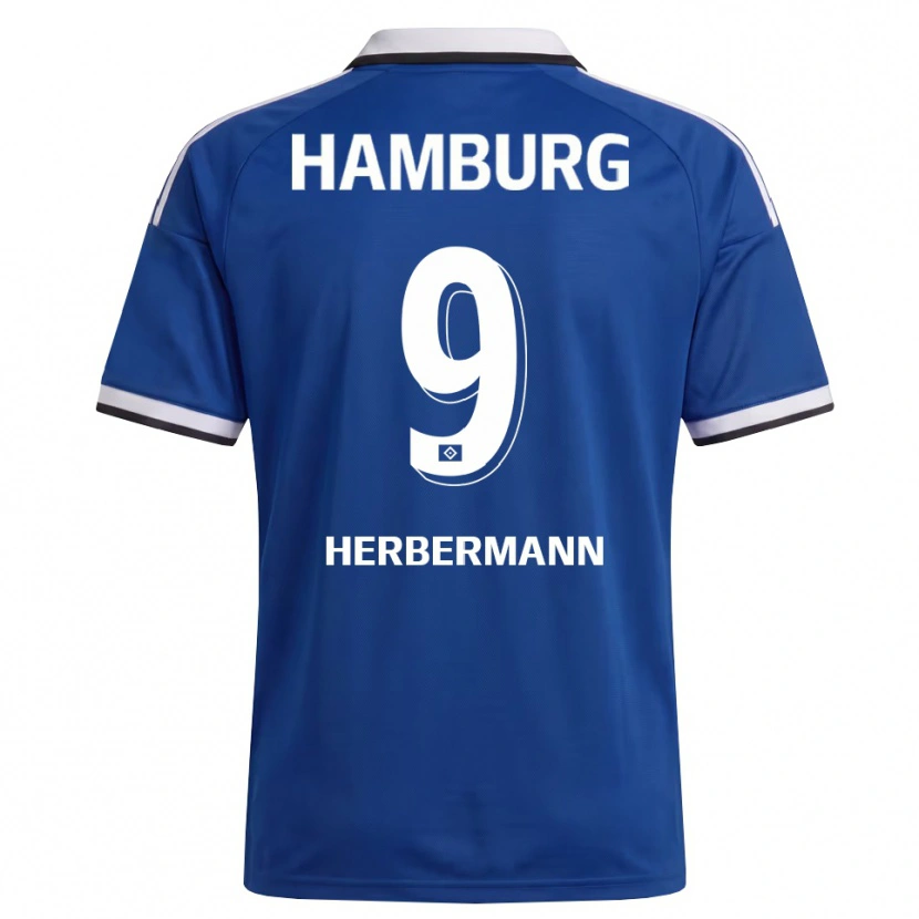 Danxen Niño Camiseta Kevin Herbermann #9 Blanco Azul 2ª Equipación 2026/27 La Camisa