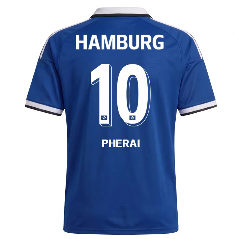 Danxen Niño Camiseta Immanuel Pherai #10 Blanco Azul 2ª Equipación 2026/27 La Camisa