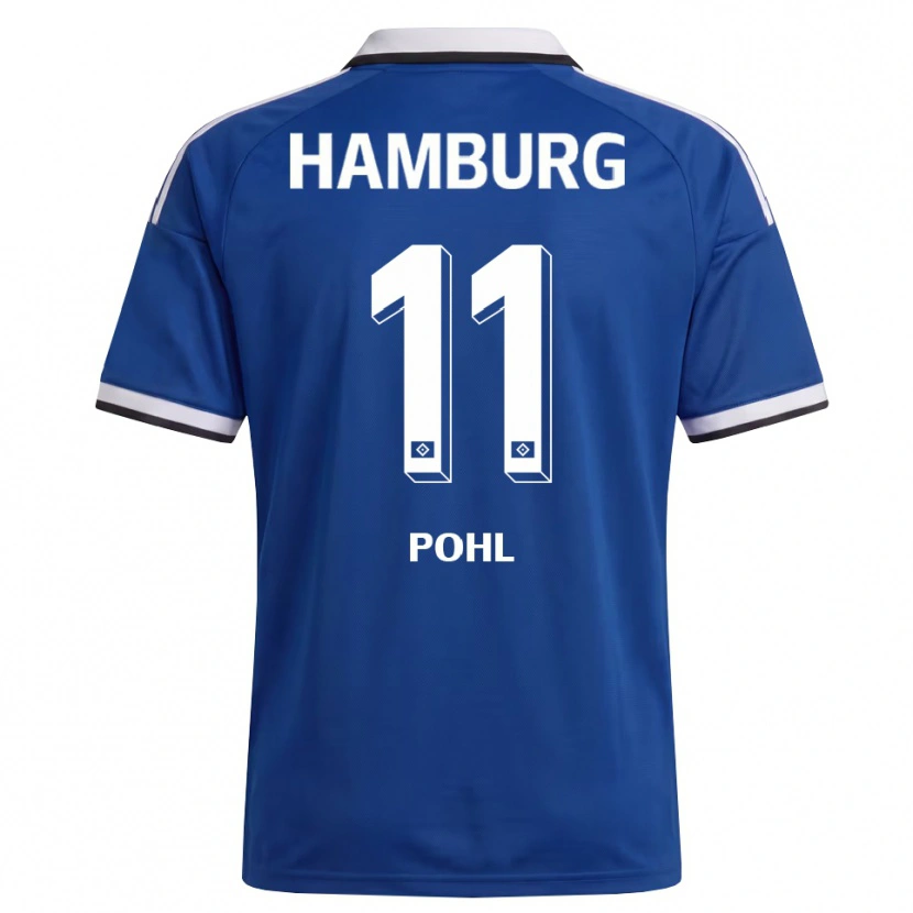 Danxen Niño Camiseta Jannik Pohl #11 Blanco Azul 2ª Equipación 2026/27 La Camisa