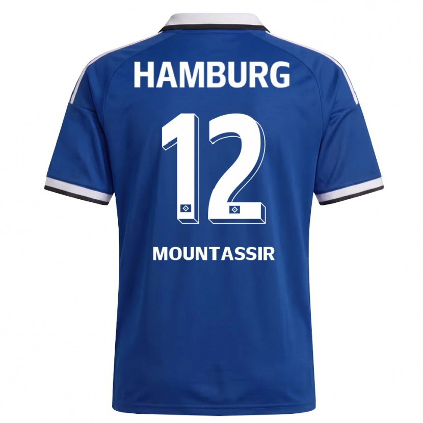 Danxen Niño Camiseta Youssef Mountassir #12 Blanco Azul 2ª Equipación 2026/27 La Camisa