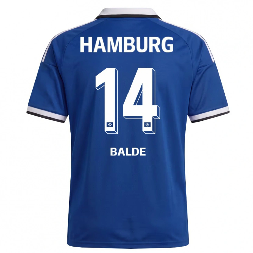 Danxen Niño Camiseta Joao Balde #14 Blanco Azul 2ª Equipación 2026/27 La Camisa