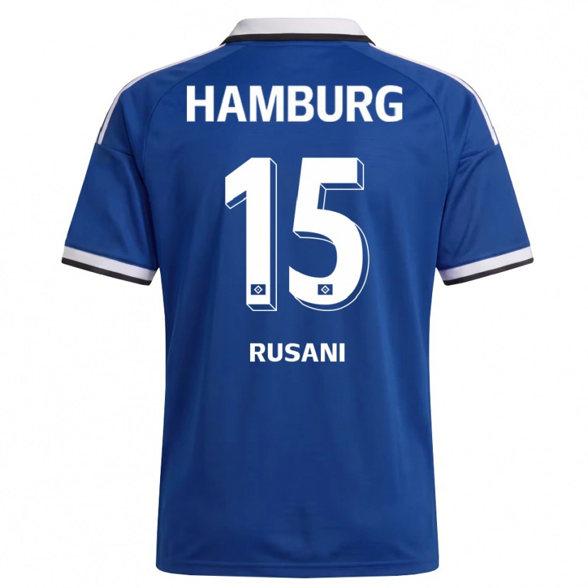 Danxen Niño Camiseta Yasin Rusani #15 Blanco Azul 2ª Equipación 2026/27 La Camisa
