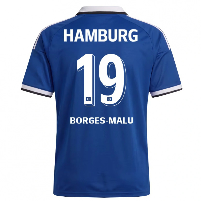 Danxen Niño Camiseta Louis Borges-Malu #19 Blanco Azul 2ª Equipación 2026/27 La Camisa