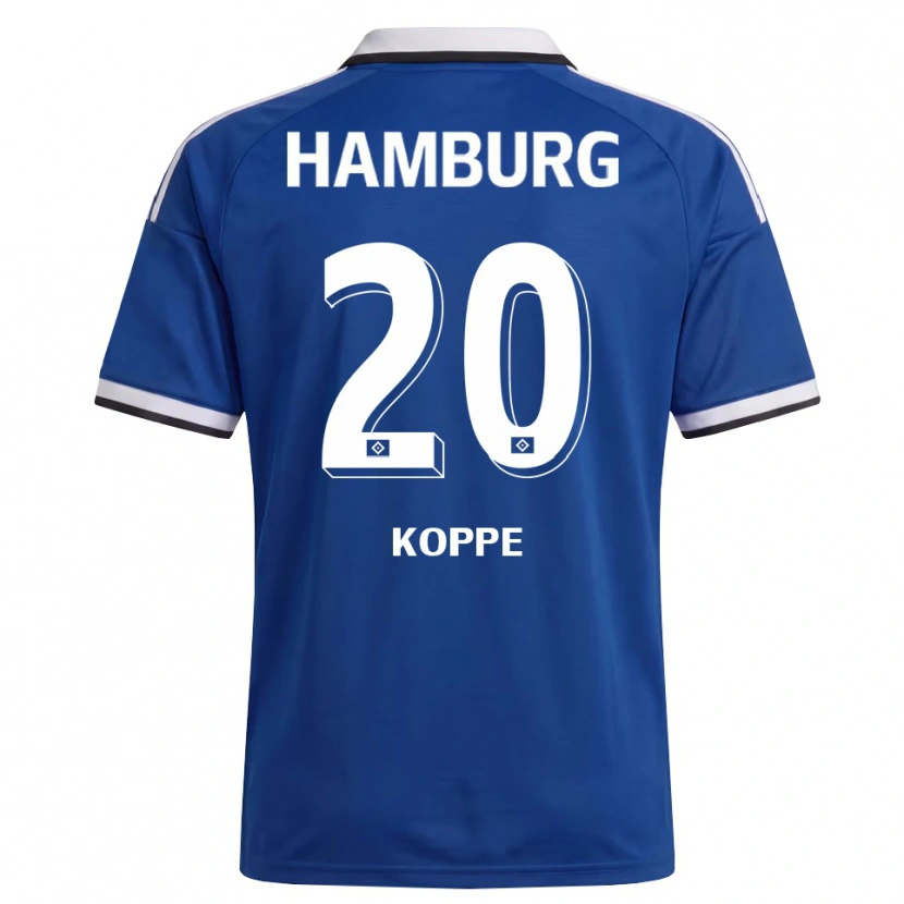 Danxen Niño Camiseta Katharina Köppe #20 Blanco Azul 2ª Equipación 2026/27 La Camisa