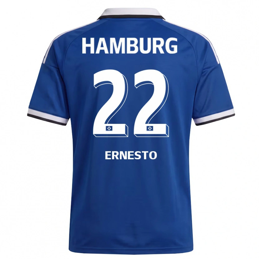 Danxen Niño Camiseta Jorge Ernesto #22 Blanco Azul 2ª Equipación 2026/27 La Camisa