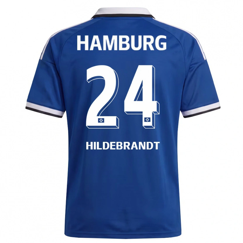 Danxen Niño Camiseta Tjark Hildebrandt #24 Blanco Azul 2ª Equipación 2026/27 La Camisa