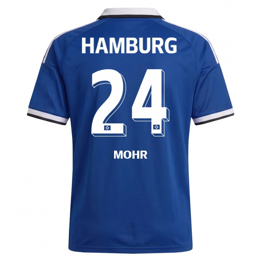 Danxen Niño Camiseta Jannik Mohr #24 Blanco Azul 2ª Equipación 2026/27 La Camisa