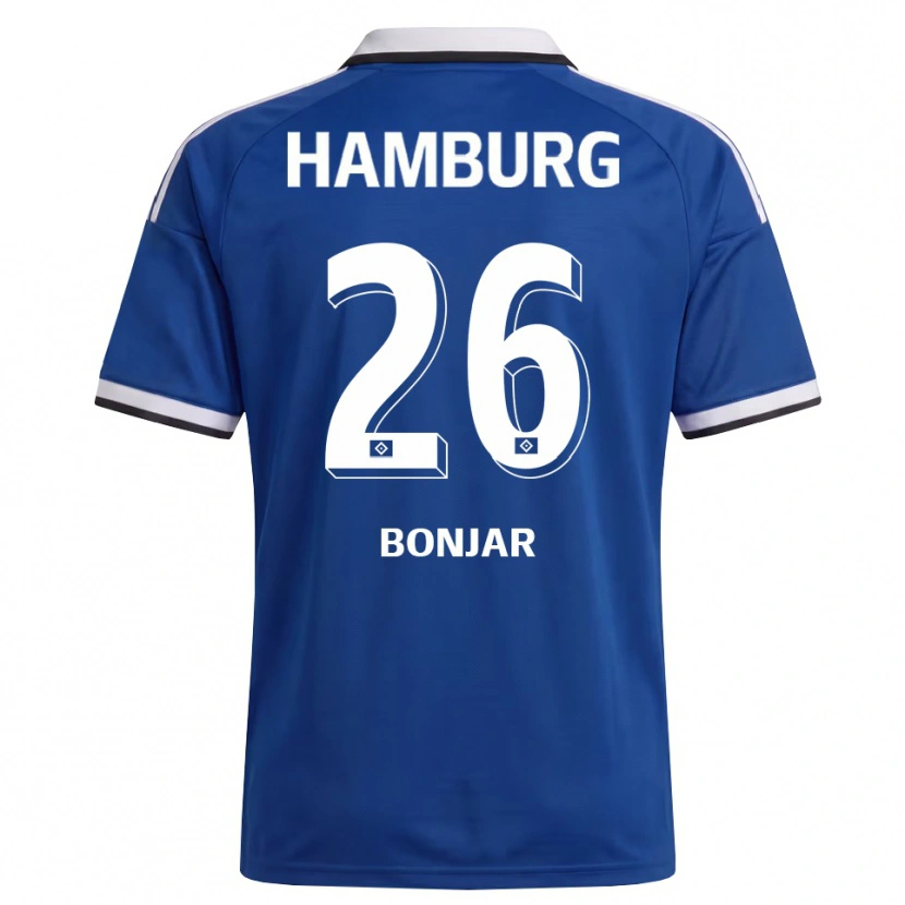 Danxen Niño Camiseta Amir Bonjar #26 Blanco Azul 2ª Equipación 2026/27 La Camisa
