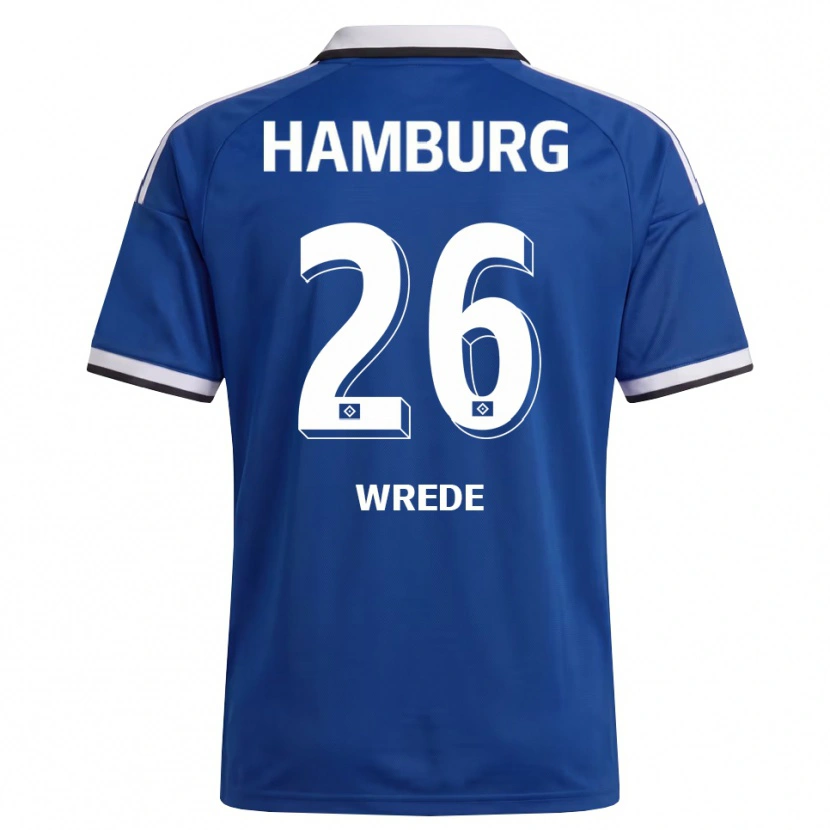 Danxen Niño Camiseta Jonna Wrede #26 Blanco Azul 2ª Equipación 2026/27 La Camisa
