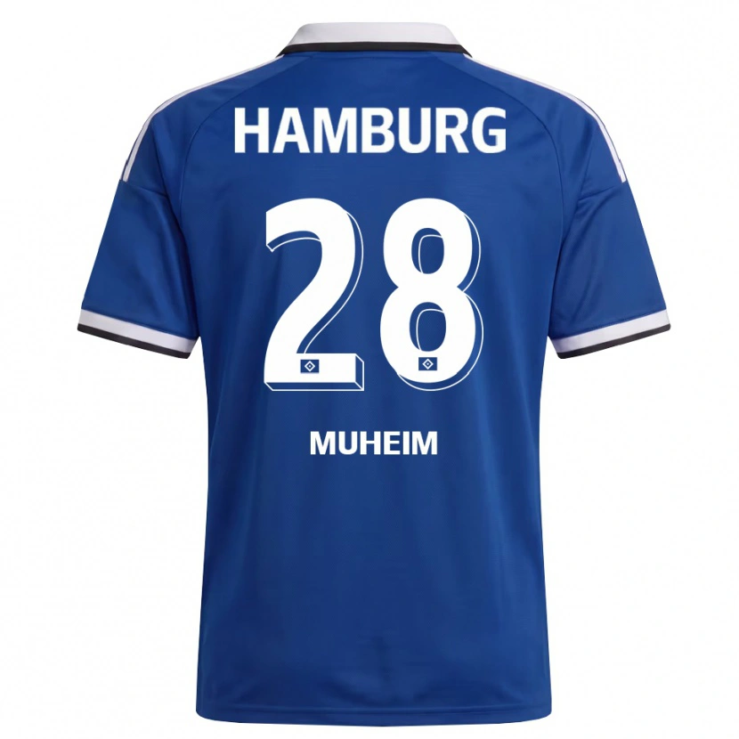 Danxen Niño Camiseta Miro Muheim #28 Blanco Azul 2ª Equipación 2026/27 La Camisa