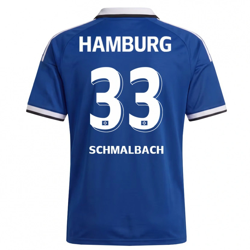 Danxen Niño Camiseta Sebastian Schmalbach #33 Blanco Azul 2ª Equipación 2026/27 La Camisa