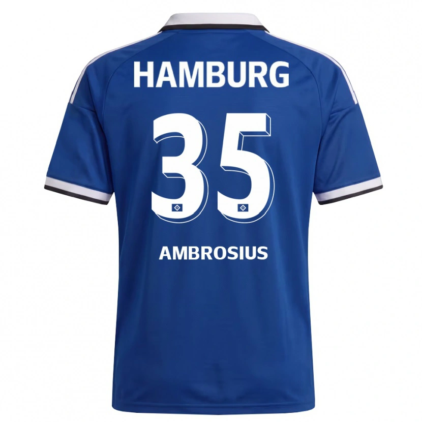Danxen Niño Camiseta Stephan Ambrosius #35 Blanco Azul 2ª Equipación 2026/27 La Camisa