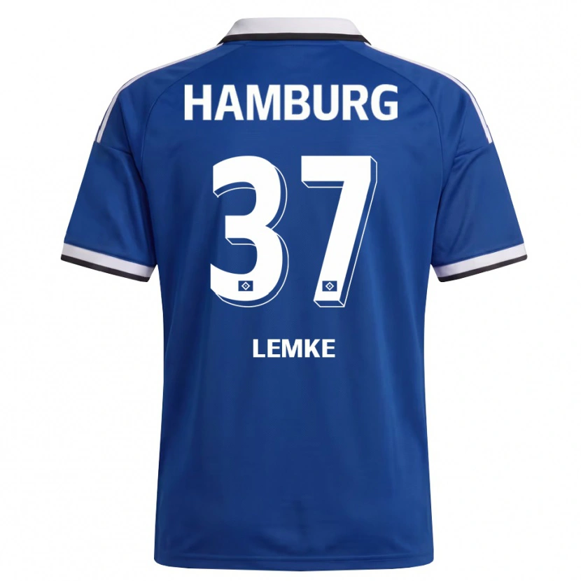 Danxen Niño Camiseta Louis Lemke #37 Blanco Azul 2ª Equipación 2026/27 La Camisa