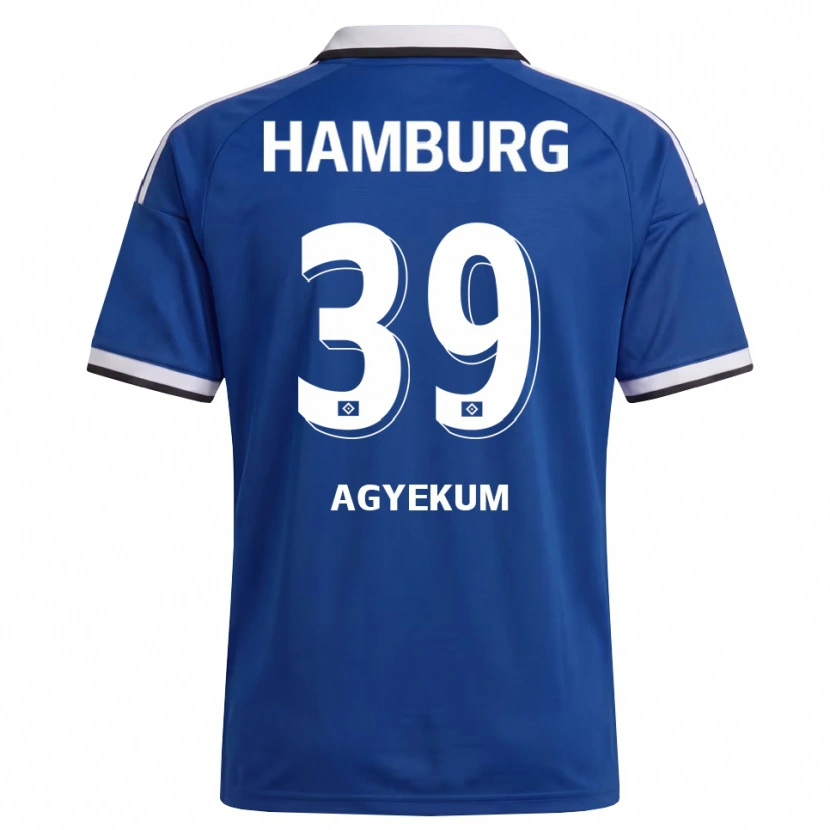 Danxen Niño Camiseta Joel Agyekum #39 Blanco Azul 2ª Equipación 2026/27 La Camisa