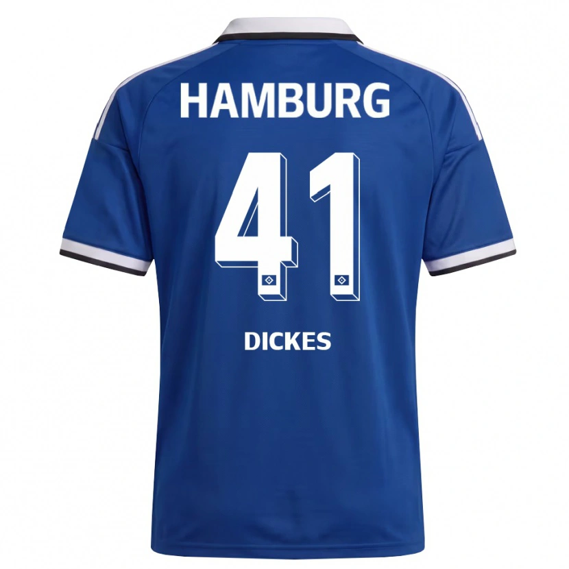 Danxen Niño Camiseta Fernando Dickes #41 Blanco Azul 2ª Equipación 2026/27 La Camisa