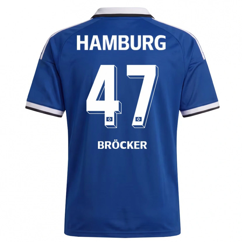 Danxen Niño Camiseta Mads Bröcker #47 Blanco Azul 2ª Equipación 2026/27 La Camisa