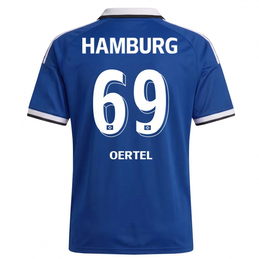 Danxen Niño Camiseta Jan Oertel #69 Blanco Azul 2ª Equipación 2026/27 La Camisa