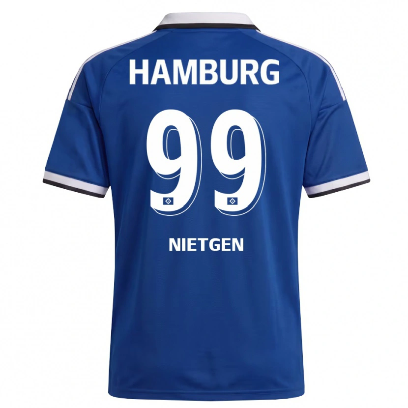 Danxen Niño Camiseta Marvin Nietgen #99 Blanco Azul 2ª Equipación 2026/27 La Camisa