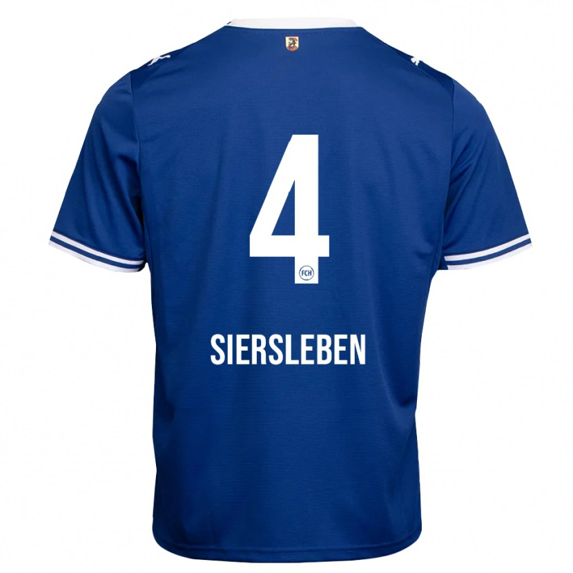 Danxen Niño Camiseta Tim Siersleben #4 Azul Real Blanco 2ª Equipación 2026/27 La Camisa