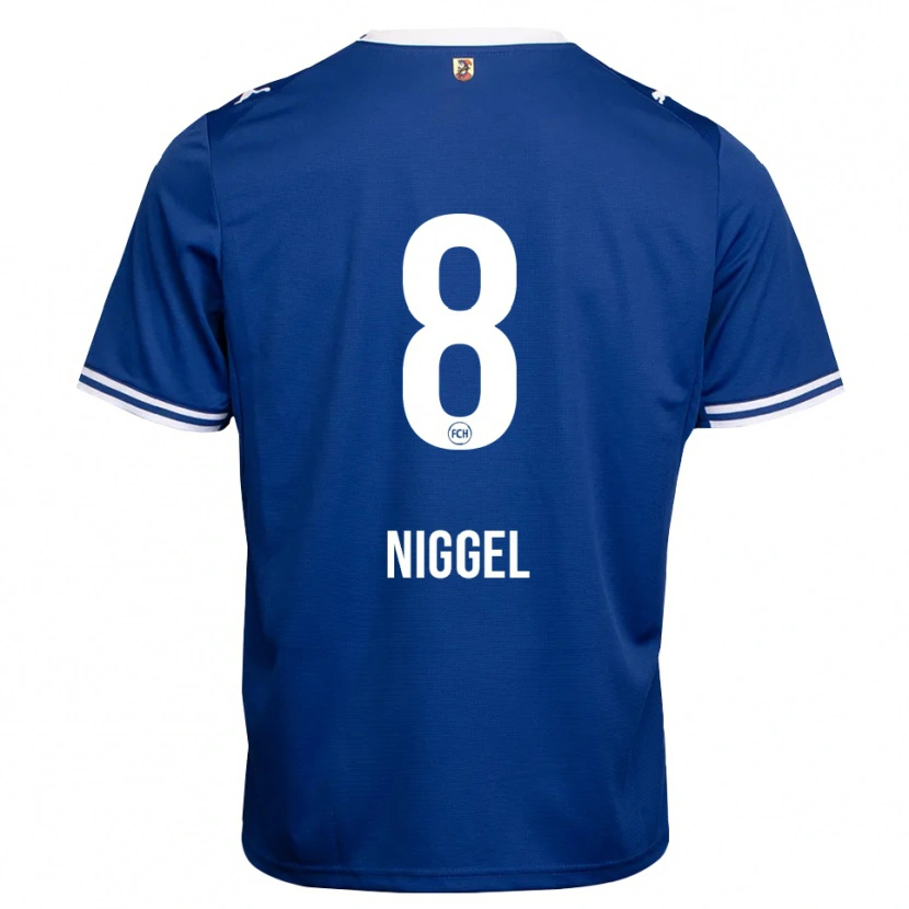 Danxen Niño Camiseta Henrik Niggel #8 Azul Real Blanco 2ª Equipación 2026/27 La Camisa