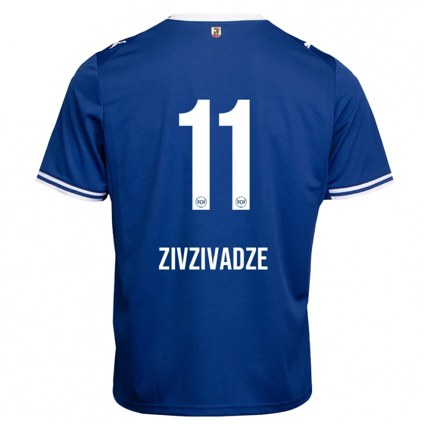 Danxen Niño Camiseta Budu Zivzivadze #11 Azul Real Blanco 2ª Equipación 2026/27 La Camisa