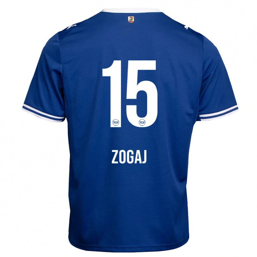 Danxen Niño Camiseta Nderim Zogaj #15 Azul Real Blanco 2ª Equipación 2026/27 La Camisa