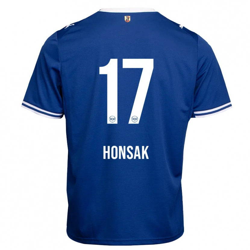 Danxen Niño Camiseta Mathias Honsak #17 Azul Real Blanco 2ª Equipación 2026/27 La Camisa
