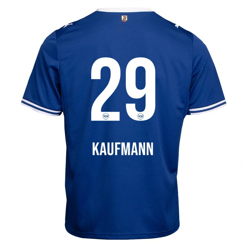 Danxen Niño Camiseta Mikkel Kaufmann #29 Azul Real Blanco 2ª Equipación 2026/27 La Camisa