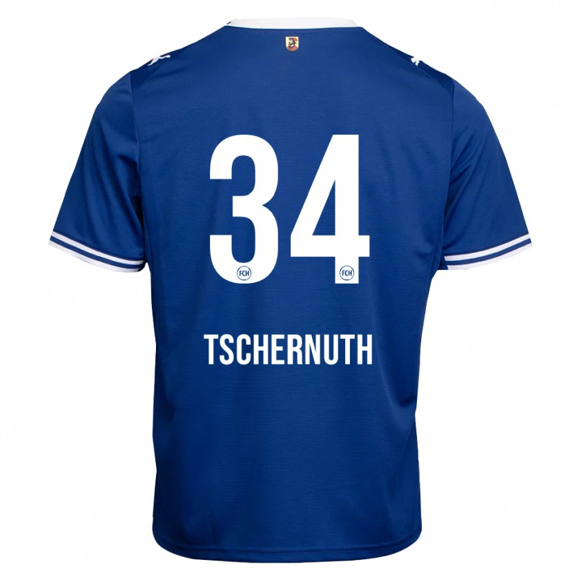 Danxen Niño Camiseta Paul Tschernuth #34 Azul Real Blanco 2ª Equipación 2026/27 La Camisa