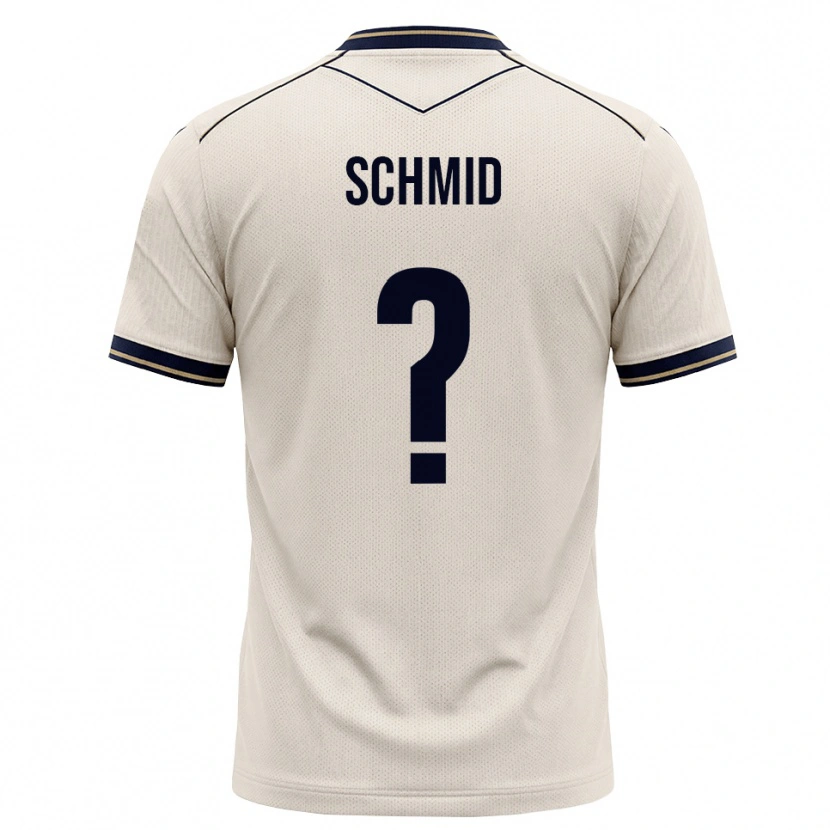 Danxen Niño Camiseta Juliane Schmid #0 Blanco Roto Azul Tinta 2ª Equipación 2026/27 La Camisa