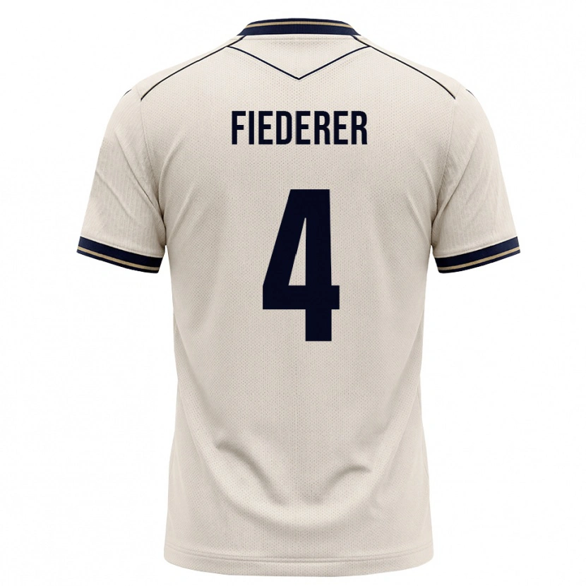 Danxen Niño Camiseta Tom Fiederer #4 Blanco Roto Azul Tinta 2ª Equipación 2026/27 La Camisa