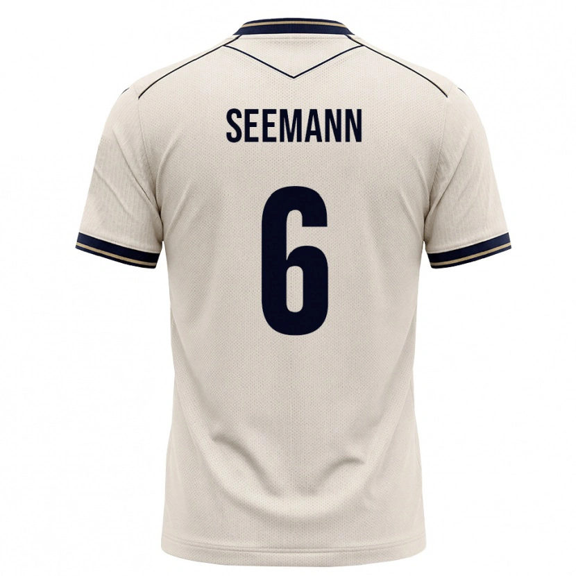 Danxen Niño Camiseta Elias Seemann #6 Blanco Roto Azul Tinta 2ª Equipación 2026/27 La Camisa
