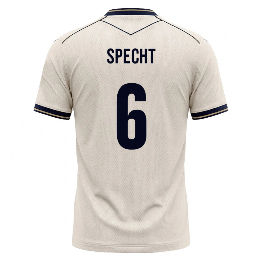 Danxen Niño Camiseta Michaela Specht #6 Blanco Roto Azul Tinta 2ª Equipación 2026/27 La Camisa