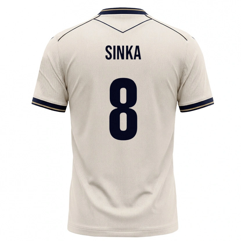 Danxen Niño Camiseta Napsugár Sinka #8 Blanco Roto Azul Tinta 2ª Equipación 2026/27 La Camisa