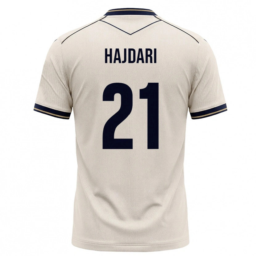 Danxen Niño Camiseta Albian Hajdari #21 Blanco Roto Azul Tinta 2ª Equipación 2026/27 La Camisa