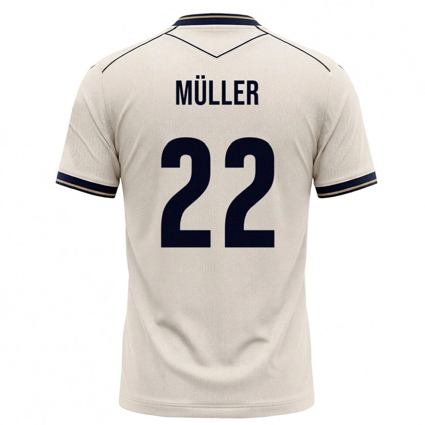 Danxen Niño Camiseta Tim Müller #22 Blanco Roto Azul Tinta 2ª Equipación 2026/27 La Camisa