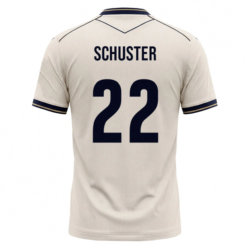 Danxen Niño Camiseta Julian Schuster #22 Blanco Roto Azul Tinta 2ª Equipación 2026/27 La Camisa