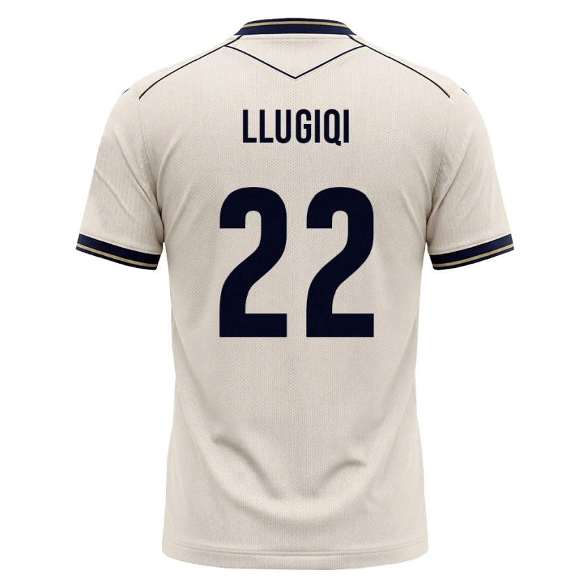Danxen Niño Camiseta Arian Llugiqi #22 Blanco Roto Azul Tinta 2ª Equipación 2026/27 La Camisa
