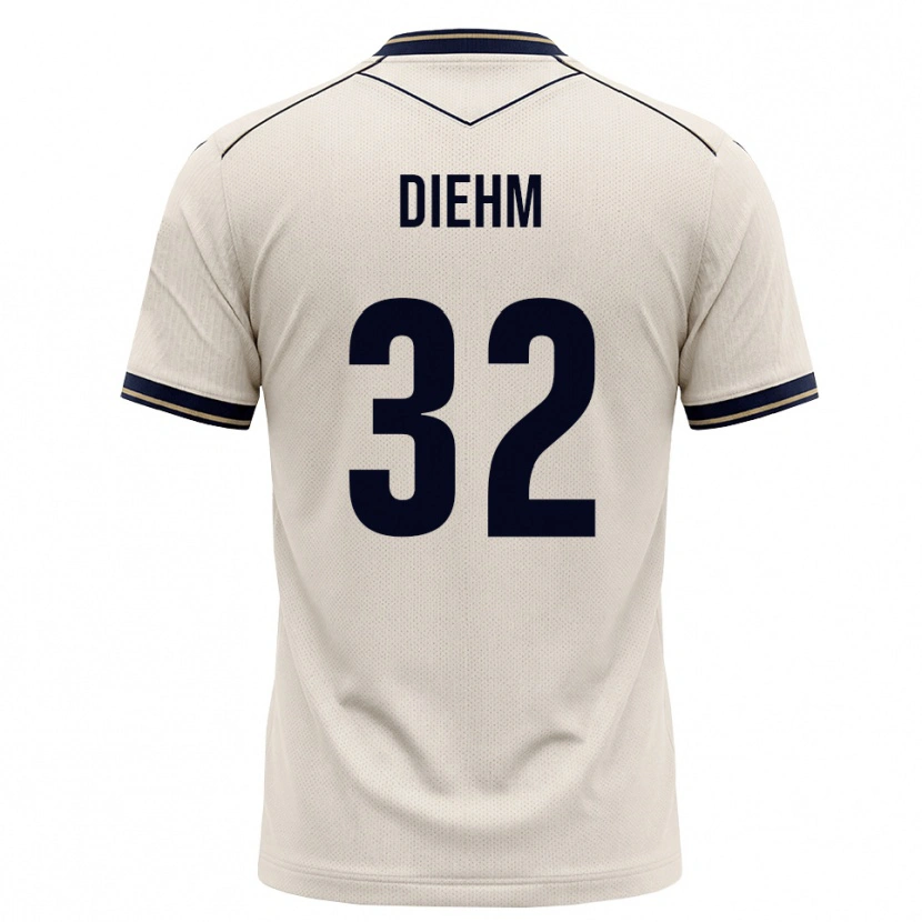 Danxen Niño Camiseta Vanessa Diehm #32 Blanco Roto Azul Tinta 2ª Equipación 2026/27 La Camisa