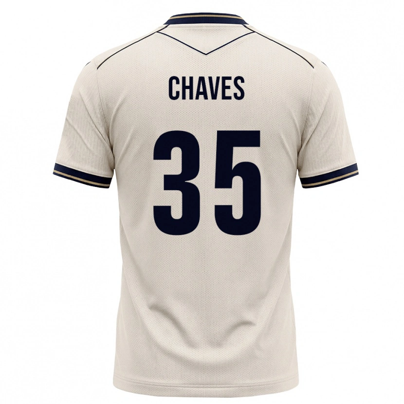 Danxen Niño Camiseta Arthur Chaves #35 Blanco Roto Azul Tinta 2ª Equipación 2026/27 La Camisa