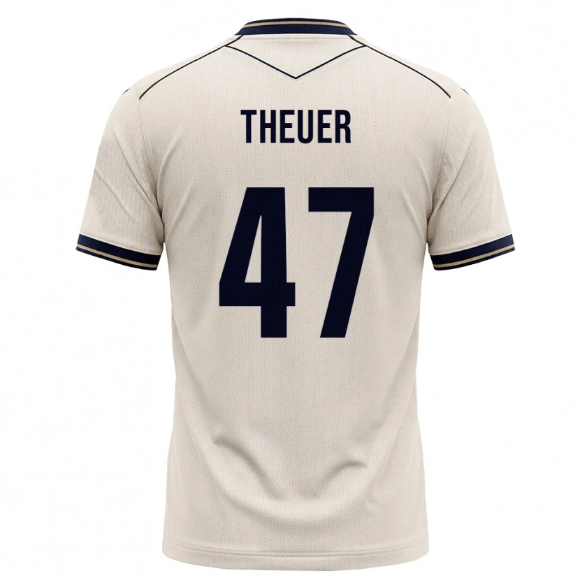 Danxen Niño Camiseta Maximilian Theuer #47 Blanco Roto Azul Tinta 2ª Equipación 2026/27 La Camisa