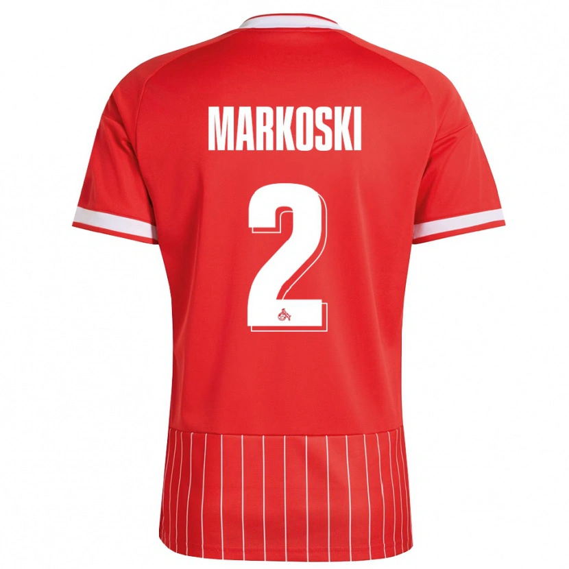 Danxen Niño Camiseta Kristian Markoski #2 Verde Rojo Blanco 2ª Equipación 2026/27 La Camisa