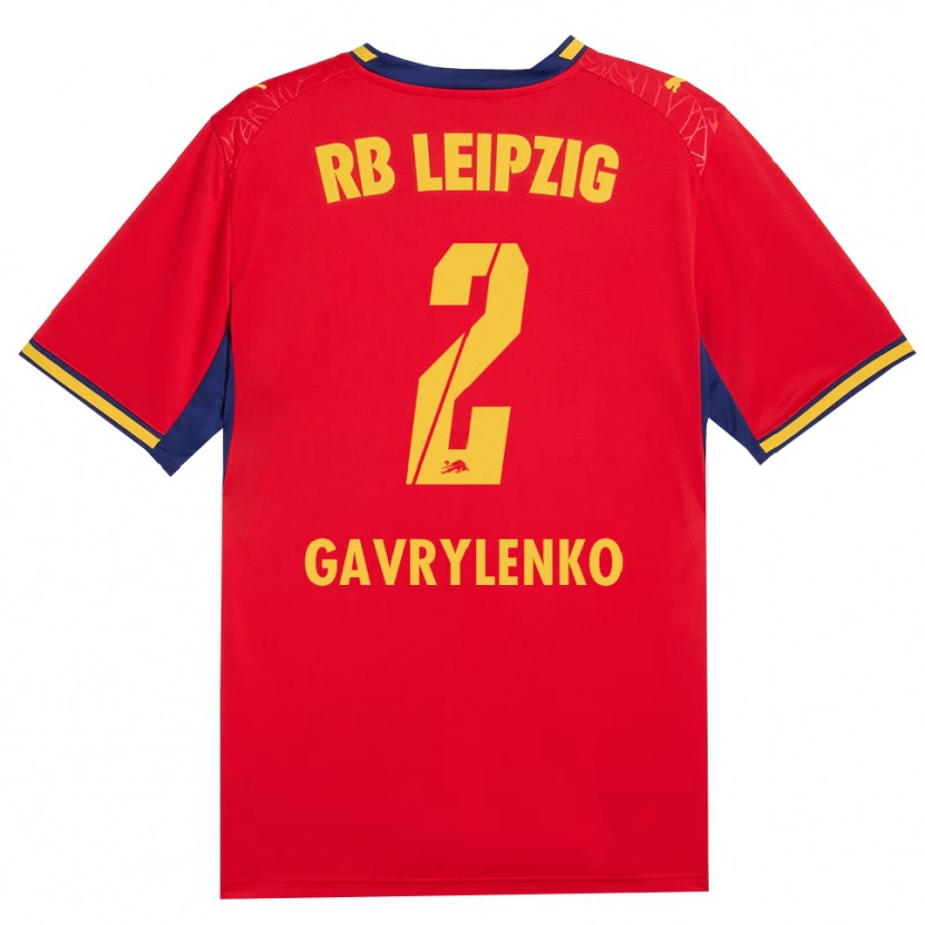 Danxen Niño Camiseta Oleksandr Gavrylenko #2 Azul Real Rojo Amarillo 2ª Equipación 2026/27 La Camisa