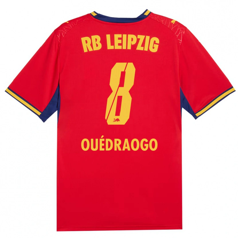 Danxen Niño Camiseta Assan Ouédraogo #8 Azul Real Rojo Amarillo 2ª Equipación 2026/27 La Camisa